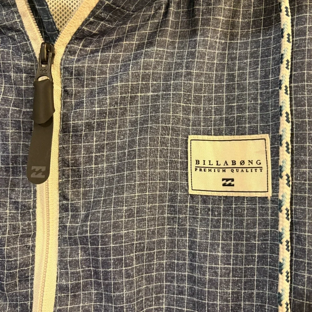 Billabong Windbreaker Jacket Blue Zip Up Hooded Lightweight Size Small - Picture 4 of 9